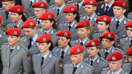 Feierliche Stunde: Bundeswehrsoldaten beim Gelöbnis.