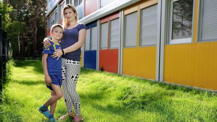 Sejoina Malcinovic, 30, Fahrudin, 8, aus Bosnien