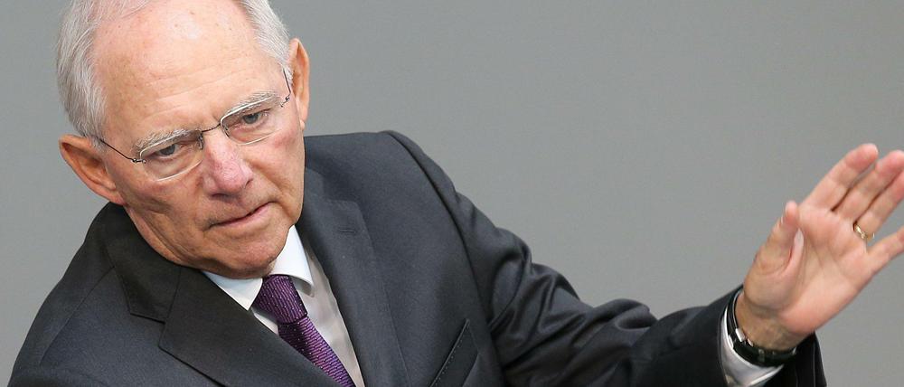 Bundesfinanzminister Wolfgang Schäuble
