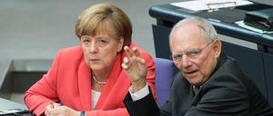 Bundeskanzlerin Angela Merkel und Finanzminister Wolfgang Schäuble.