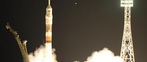 Der bemannte Start vom Kosmodrom Baikonur in der kasachischen Steppe am Donnerstag.