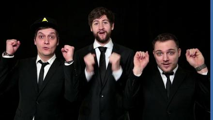 Floran Mundt (LeFloid), Robin Blase (Robbubbble) und Max Krüger (Frodoapparat)