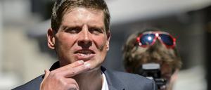 Der ehemalige Radprofi Jan Ullrich am Dienstag vor dem Gerichtsgebäude in Weinfelden.