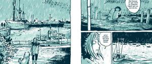 Nah am Wasser: Eine Doppelseite aus „Schwere See, mein Herz“.