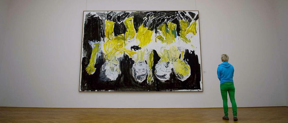 Werke des Künstlers Georg Baselitz im Albertinum in Dresden.