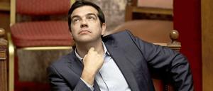 Der griechische Ministerpräsident Alexis Tsipras am Mittwoch im Parlament in Athen.
