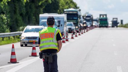 Kontrolle auf der Autobahn.