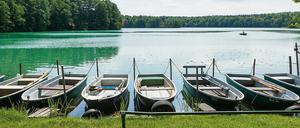 Jetzt fahr'n wir über'n See. Nein, erst mal wird Rad gefahren. Und dann geht es zu den Booten am Liepnitzsee. 