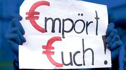 Lissabon: Demonstranten machen die Troika für Arbeitslosigkeit verantwortlich.