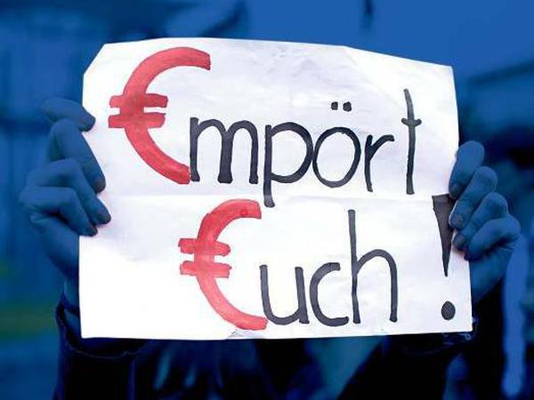Lissabon: Demonstranten machen die Troika für Arbeitslosigkeit verantwortlich.