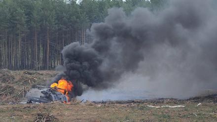 Hubschrauberabsturz bei den Armeespielen in Russland.