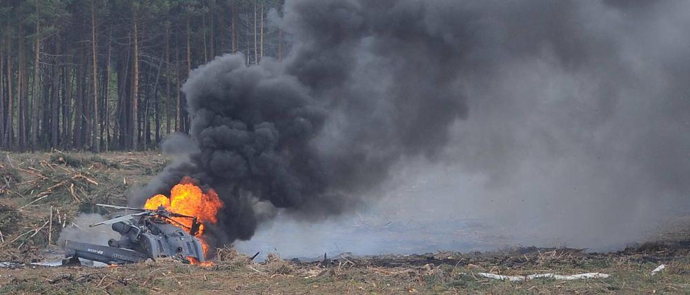 Hubschrauberabsturz bei den Armeespielen in Russland.