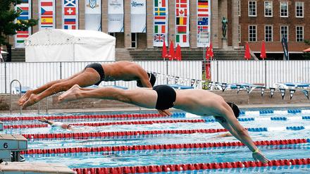 European Maccabi Games 2015 in Berlin: Im Olympiapark haben die ersten Wettkämpfe begonnen.