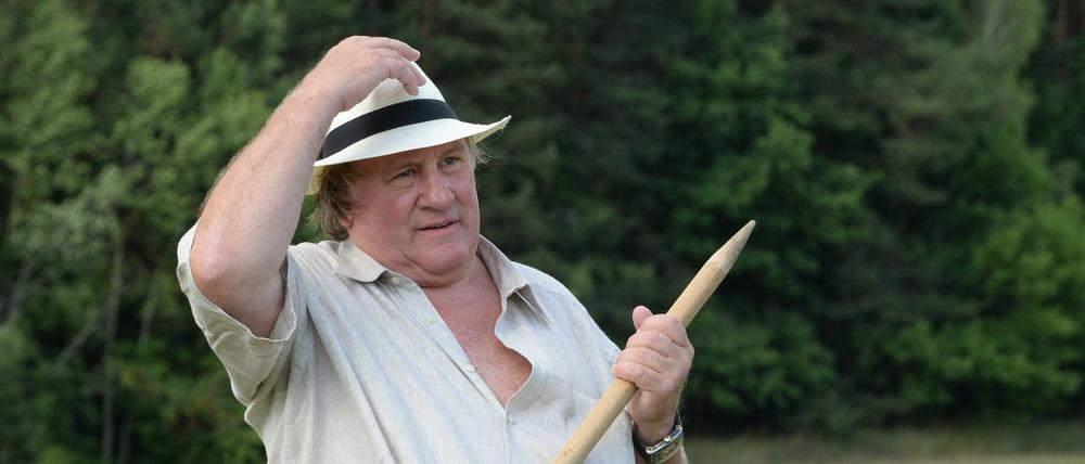 Der französische Schauspieler und Wahlrusse Gerard Depardieu bei einem Besuch in Weißrussland