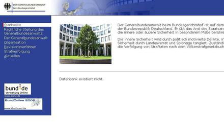 Die Website des Generalbundesanwalts ist offenbar von Hackern angegriffen worden. 