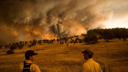 Die Dürre im Bundesstaat begünstigt die Waldbrände. Ein Blick auf die Feuer in Kalifornien bei Clearlake am Freitag.