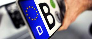 Neues Kennzeichen für ein Berliner Auto - nicht so am Donnerstag.