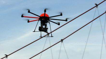 Die Drohne eines Fotografen.