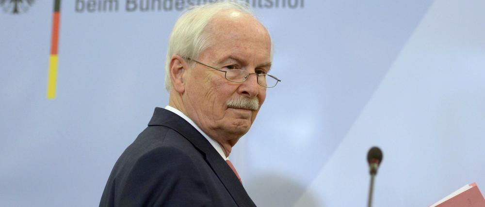 Generalbundesanwalt Harald Range, aufgenommen hier im Juni 2014, greift Justizminister Heiko Maas an, weil dieser politisch Einfluss auf die Justiz genommen habe.