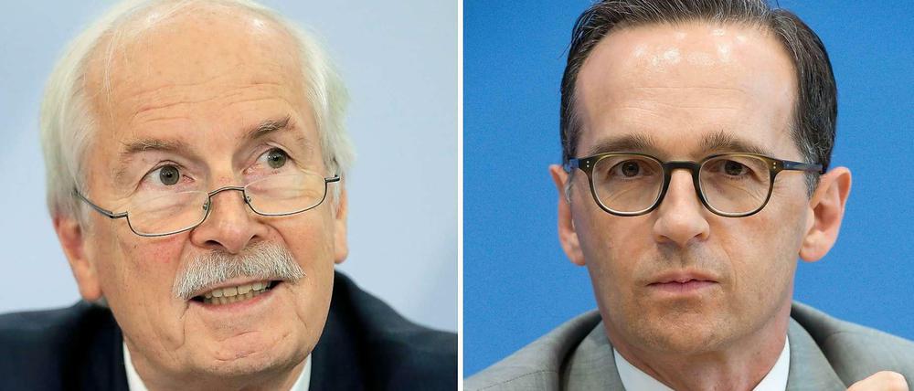 Die Bildkombo zeigt Generalbundesanwalt Harald Range (l.) und den Bundesjustizminister Heiko Maas (r.). 