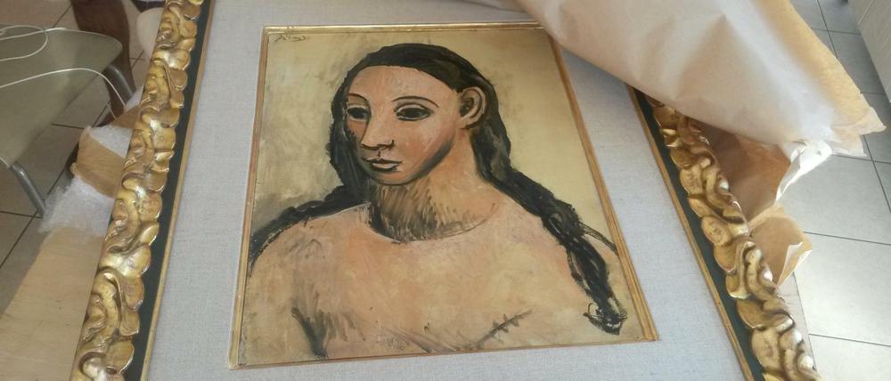 Das Gemälde "Kopf eines jungen Mädchens" von Picasso wurde am Montag auf Korsika beschlagnahmt.