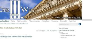 Auf der Homepage von "Der III. Weg" finden sich fremdenfeindliche Beiträge