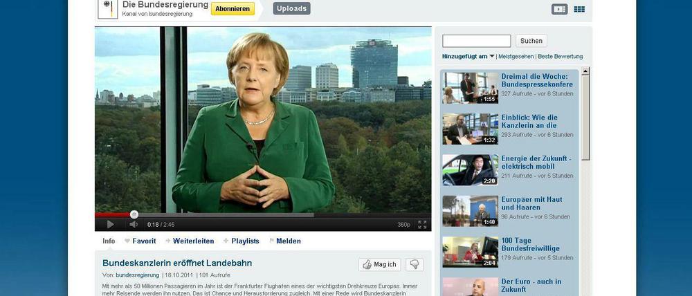 Unfreiwillig komisch: 2011 stellte sich Bundeskanzlerin Merkel erstmals den Fragen von Youtube-Nutzern.