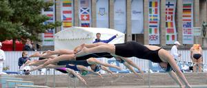 Auch bei den Schwimm-Wettbewerben der Makkabiade gibt es ein deutliches Leistungsgefälle.