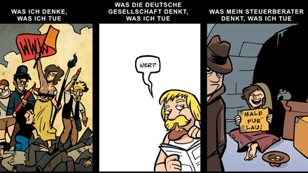 Panoptikum des deutschen Webcomicschaffens: Der Strip „Meme“ aus Sarah Burrinis Reihe „Das Leben ist kein Ponyhof“.