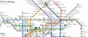 So sah 1977 die (Westberliner) Planung für das Berliner U-Bahnnetz aus.
