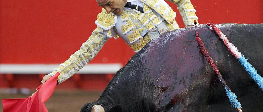 Der spanische Stierkämpfer Enrique Ponce in Santiago. 