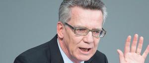 Bundesinnenminister Thomas de Maiziere (CDU) und die Landesverrat-Affäre.