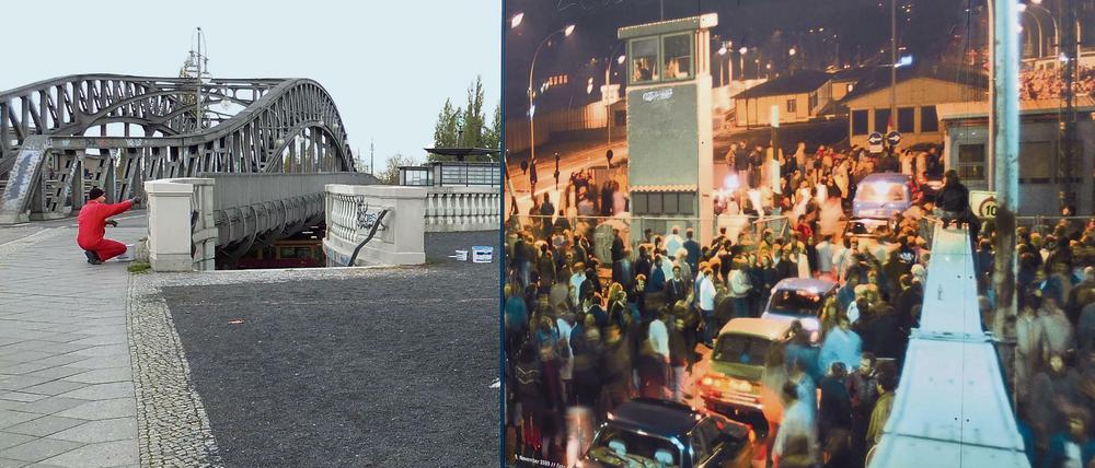An der Bösebrücke wurde am Abend des 9. November 1989 der Grenzübergang Bornholmer Straße für DDR-Bürger geöffnet.