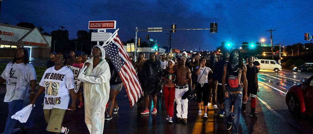 Demonstranten in Ferguson.