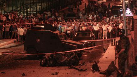 Absperrung nach dem Anschlag auf eine Polizeistation in Istanbul. 