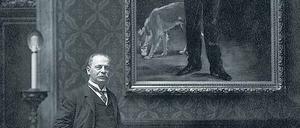 Der Sammler als Hausherr. Eduard Arnhold (1849–1925) im Jahr 1919 vor Edouard Manets Gemälde „Künstler und Hund“.
