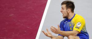 Faruk Vrazalic im Trikot der bosnischen Nationalmannschaft bei der jüngsten Handball-WM.