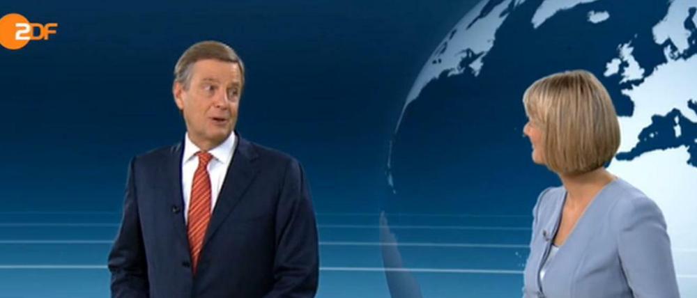 Mit Tränen in den Augen wandte sich Claus Kleber im ZDF-"heute journal" am Mittwochabend an seine Kollegin Gundula Gause, nachdem er von einer rührenden Willkommensgeste für Flüchtlinge erzählt hatte. 