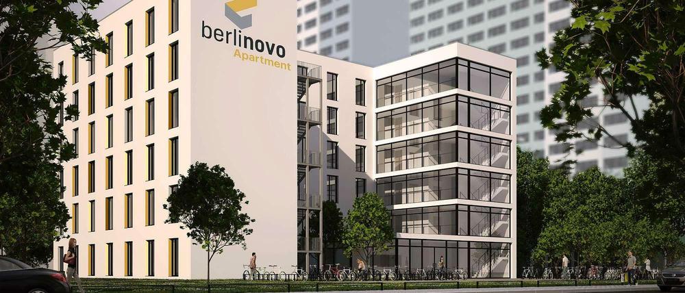 Dieses Studentenwohnheim wird in der Storkower Straße in Lichtenberg gebaut.