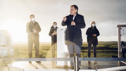 Armin Laschet beim Wahlkampf in St. Peter Ording