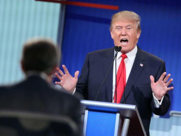Donald Trump im TV-Duell.