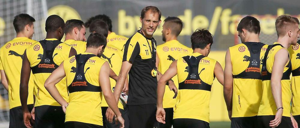 Nicht mehr so exponiert: BVB-Trainer Tuchel steht in der öffentlichen Wahrnehmung nicht so im Vordergrund wie es Jürgen Klopp tat.