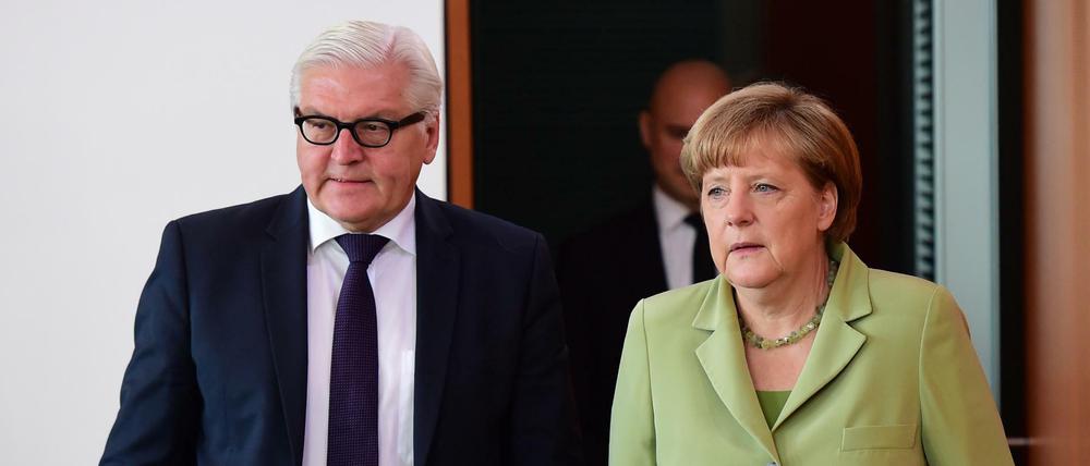 Bundeskanzlerin Angela Merkel und Bundesaußenminister Frank-Walter Steinmeier.