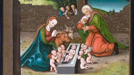 Aus der Werkstatt Lucas Cranach d. Älteren: Die Geburt Christi, um 1515. 