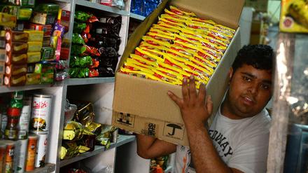 Nudeln genießen in Indien fast Kultstatus 