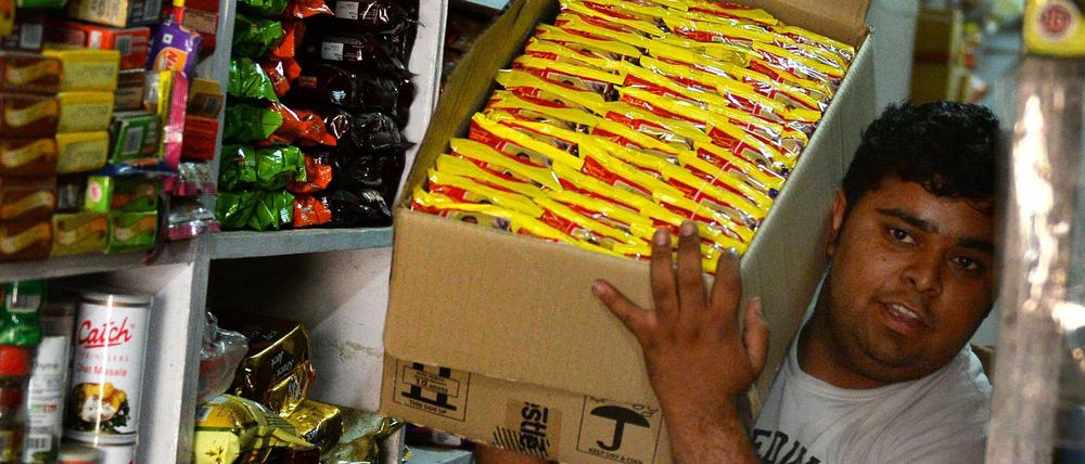 Nudeln genießen in Indien fast Kultstatus 