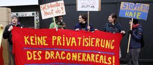 Protest gegen die Privatisierung des Dragoner-Areals in Kreuzberg