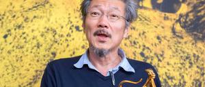 Der südkoreanische Regisseur Hong Sang-soo beim Fotocall zur Siegerehrung am Samstag in Locarno.