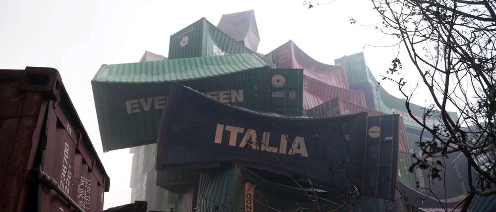 Die Ausmaße der Explosionen in der chinesischen Stadt Tianjin am Freitag.