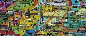 Eine Aufnahme vom August 2015: Das Arbeiterviertel "Las Palmitas" in Mexiko wurde bunt angemalt. Seitdem ist die Kriminalitätsrate stark gefallen. 